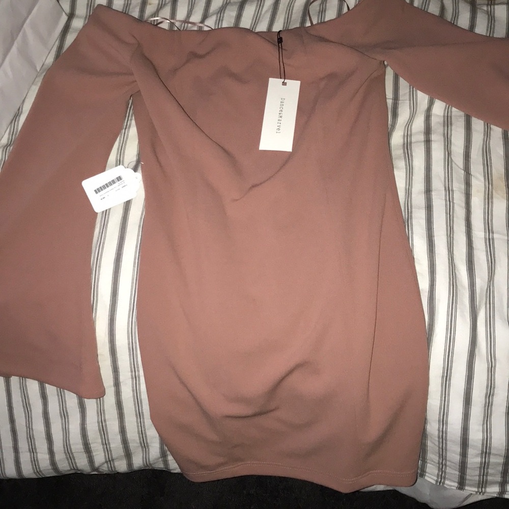 Long sleeve off of the shoulder dress